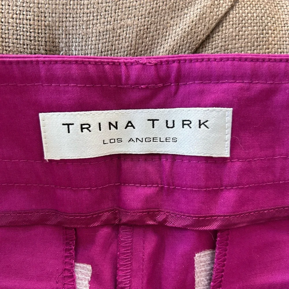 Trina Turk Pink Tailored Bermuda Shorts - Picture 8 of 8